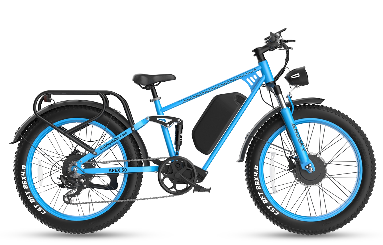 Apex 50 E Bike 3000W Peak Power Dual Motors 190Nm Torque 32 MPH Speed Andsky Ebike